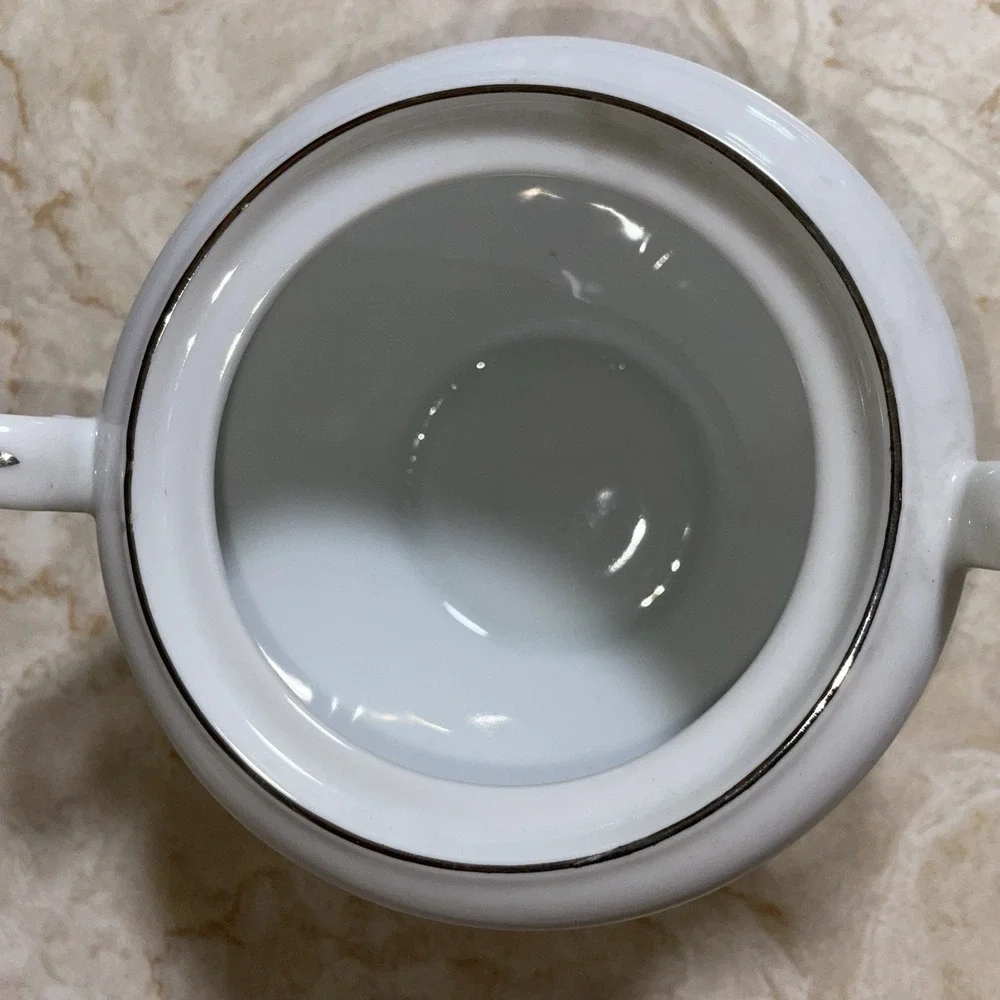 Vintage Romance Diamond China Sugar‎ Bowl With Lid And Creamer- Made In Japan